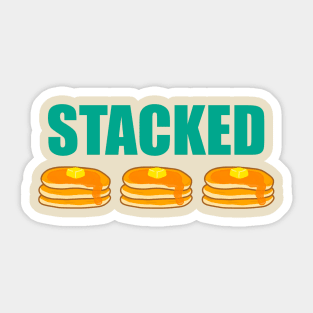 Stacked like pancakes - aqua Sticker